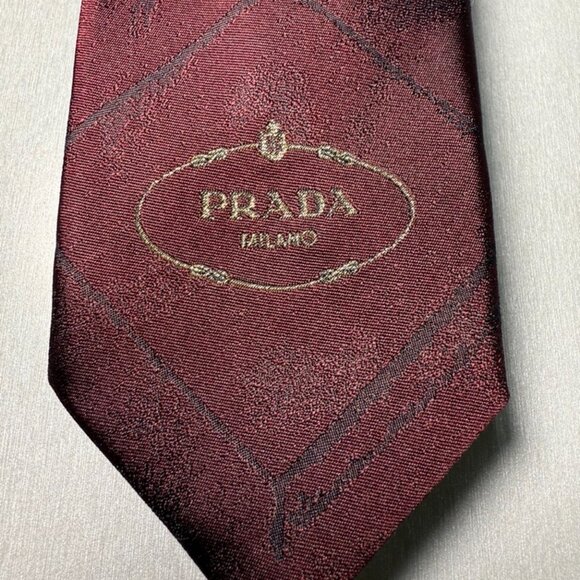 Prada Mens Silk Tie - Picture 1 of 7